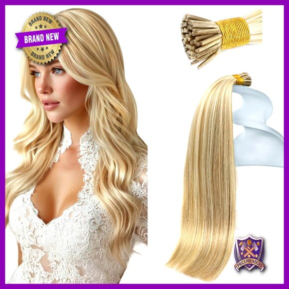 22 Inch I-Tip Human Hair Extensions for Volume Length Party Wear main image 5